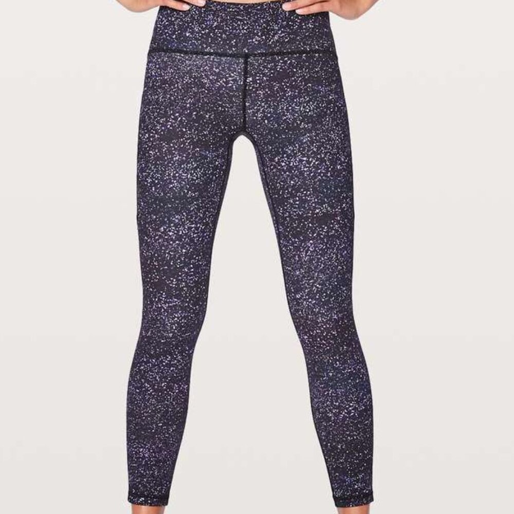 Lululemon Train Times 7/8 Leggings in Purple Crystalline Multi Speckle